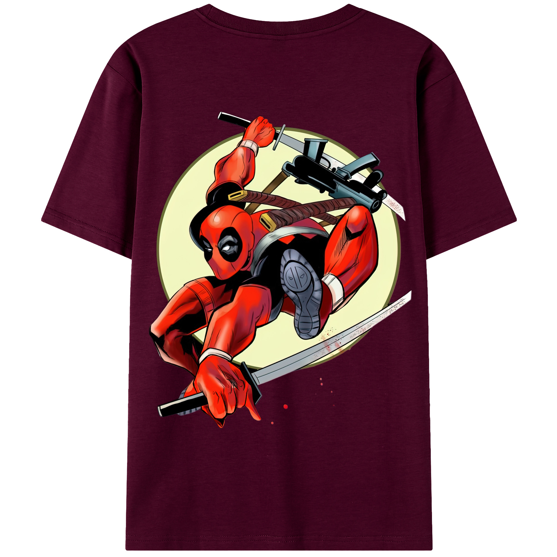 （画像用） Deadpool デッドプール レディース半袖Tシャツ(バックプリント)